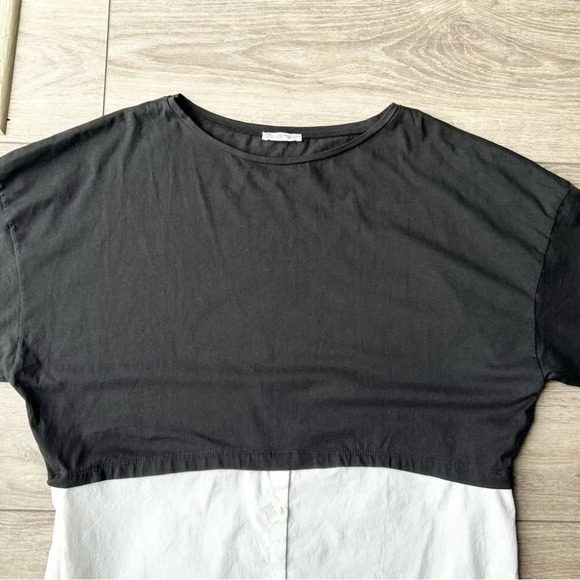 Zara Black White Mixed Media Oversized Tunics - Picture 7 of 14